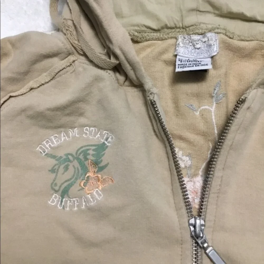 Y2K Buffalo Zippered Hoodie Size L - Picture 2 of 8